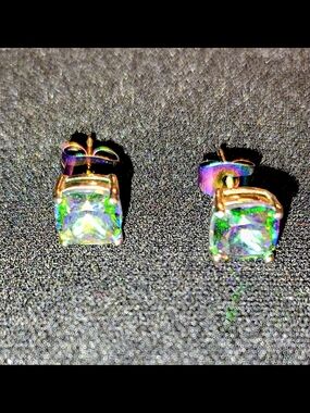 Ombre Princess Cut Earrings